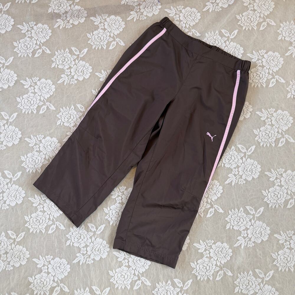 Vintage Puma Brown & Pink Capri Track Pants size XS